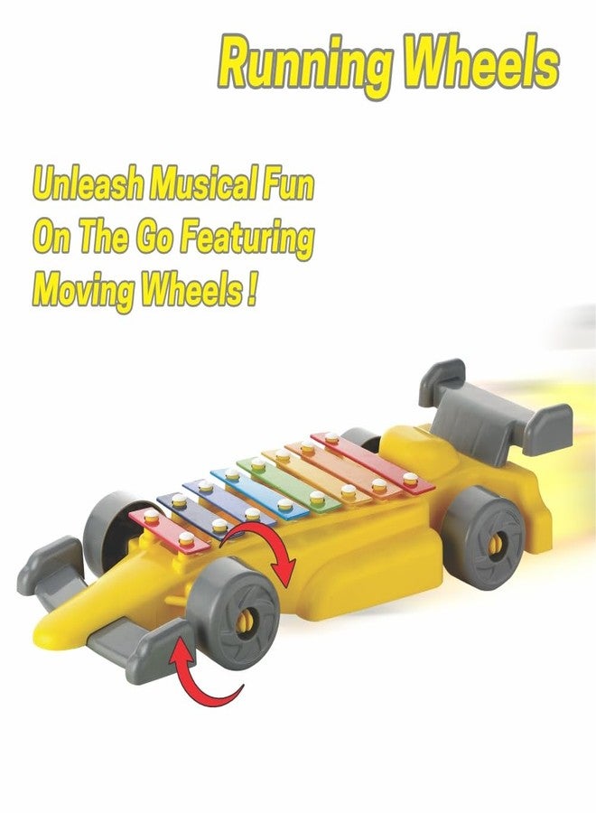 ويمسي سيارة إكسيليفون مرحة للأطفال، سيارة إكسيليفون بلاستيكية بثمانية عقد معدنية، لعبة إكسيليفون على شكل سيارة للأطفال فوق سن 3 سنوات، معتمدة من هيئة المواصفات البريطانية. - Image 5